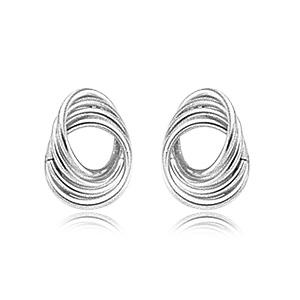 Sterling Silver Small Twist Earrings