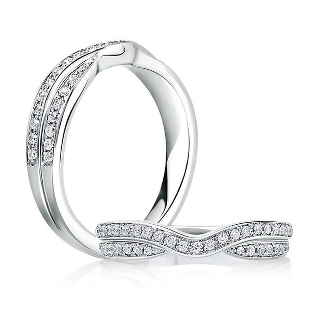 Double Row Curved Wedding Band (Test Product)